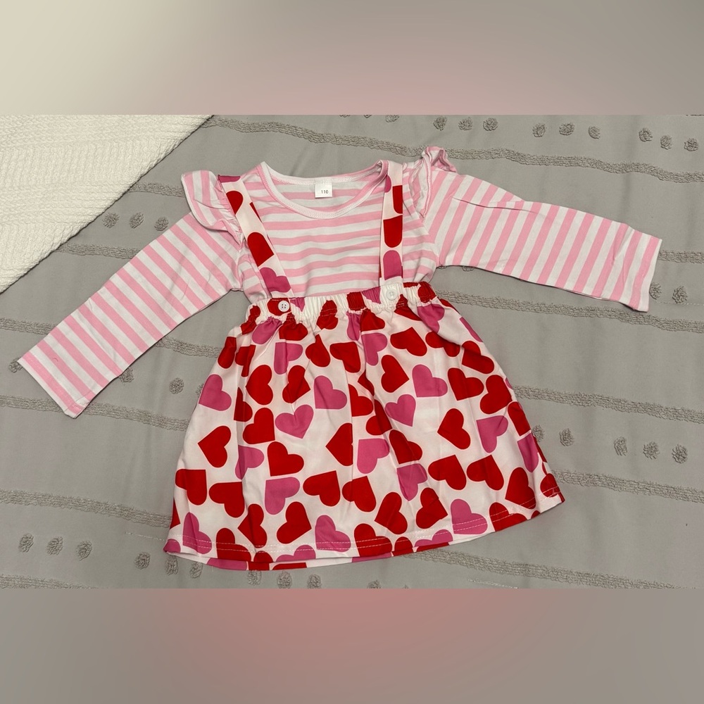 Source Unknown Pink and Red Heart Kids Matching Set